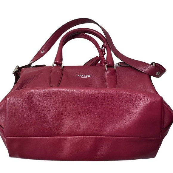 COACH Legacy Molly East/West Red Leather Satchel - Picture 4 of 16